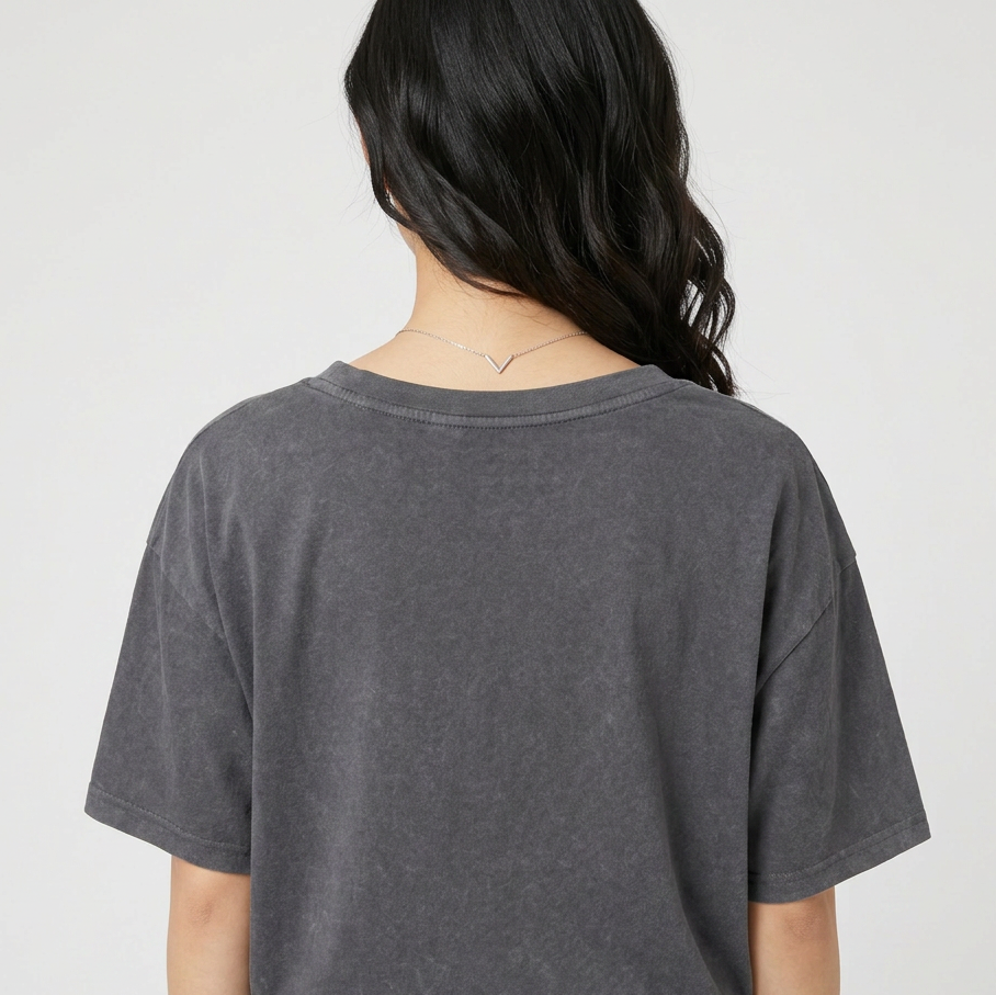 Cotton Graphic Longline Oversize T-Shirt