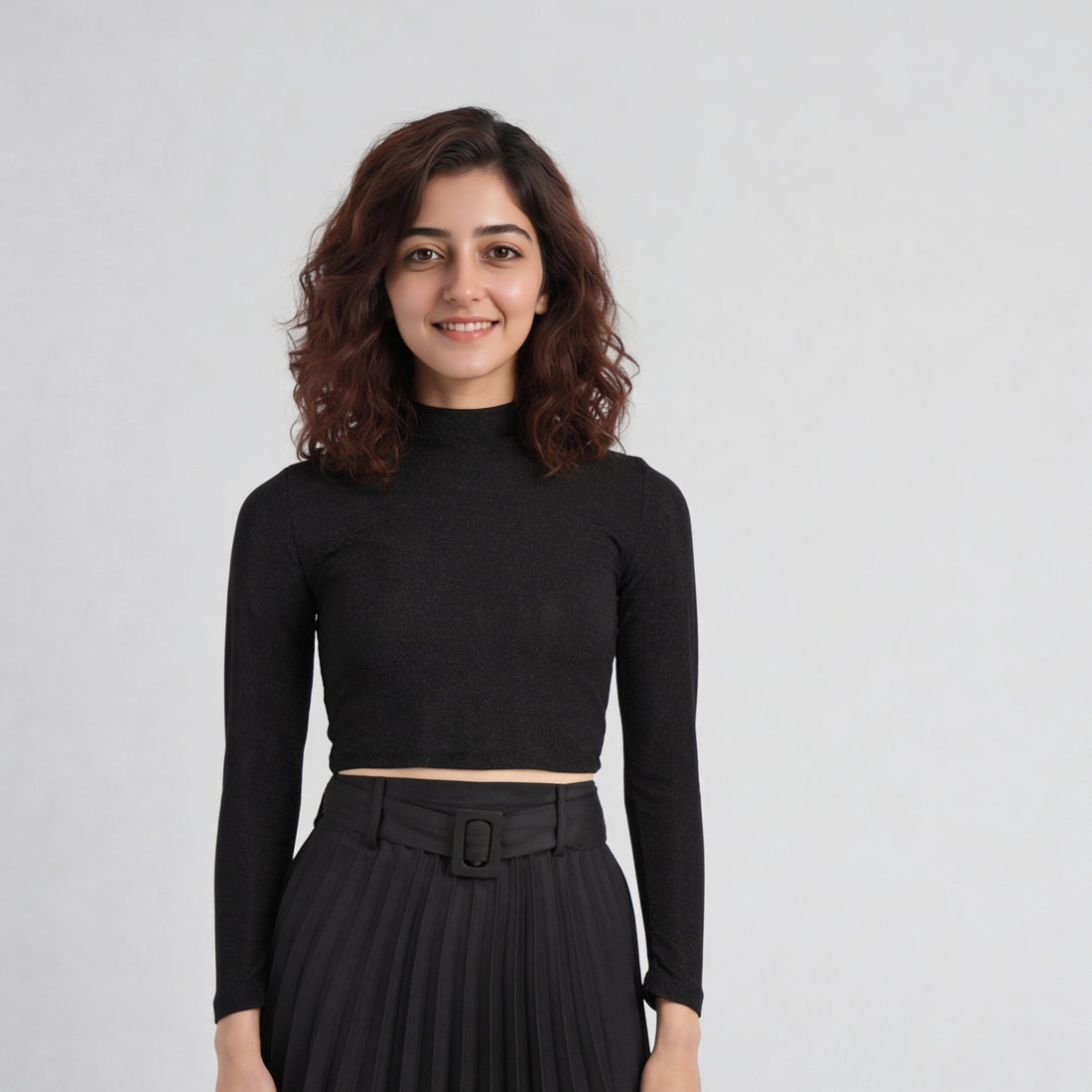 Slim Fit Embellished Crop T-Shirt
