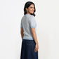 Cotton Checked Slim T-Shirt