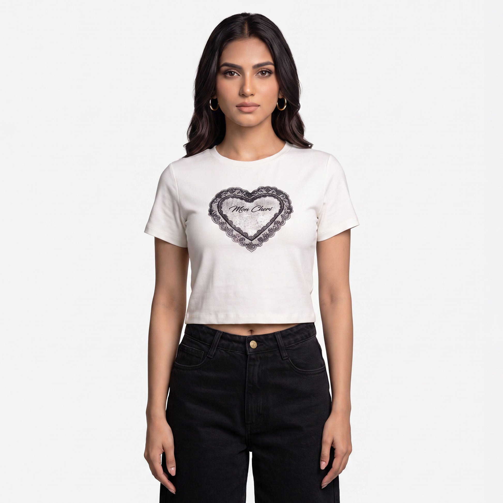 Printed Cropped T-Shirt