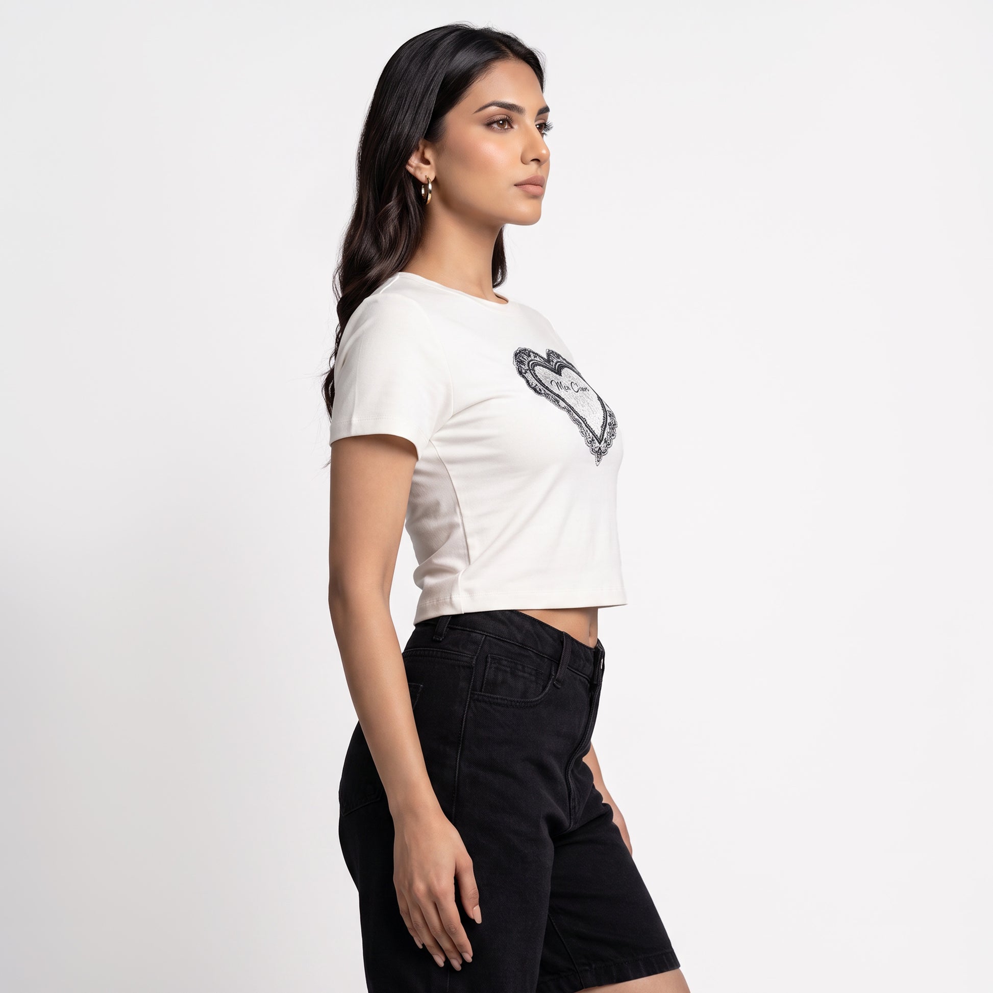 Printed Cropped T-Shirt