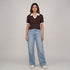 Knitted Solid Crop T-Shirt