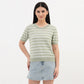 Cotton Knitted Striped T-Shirt