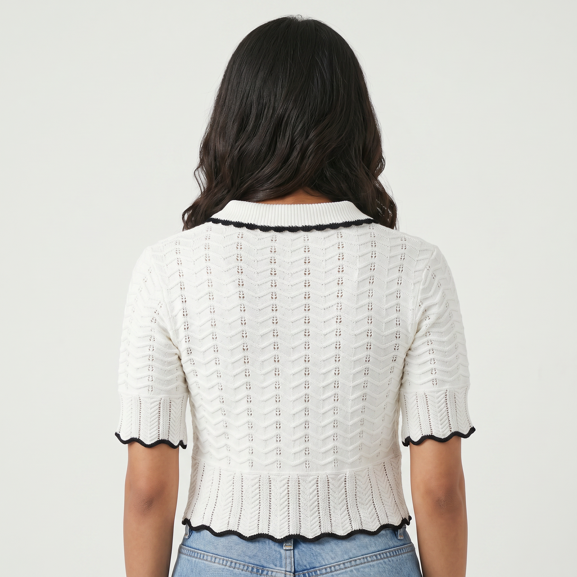 Chevron Cropped T-Shirt
