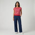 Striped Boat Neck Cropped T-Shirt