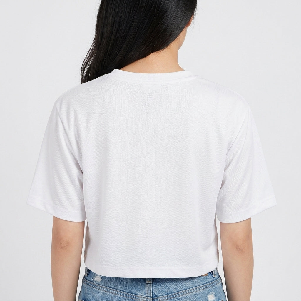 Printed Oversize Crop T-Shirt