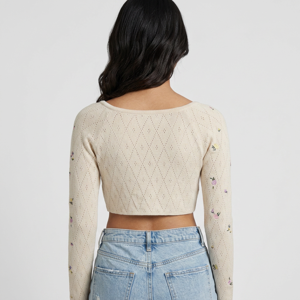 Cotton Embroiderd Slim Fit T-Shirt