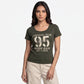 Printed Slim Fit Cropped T-Shirt
