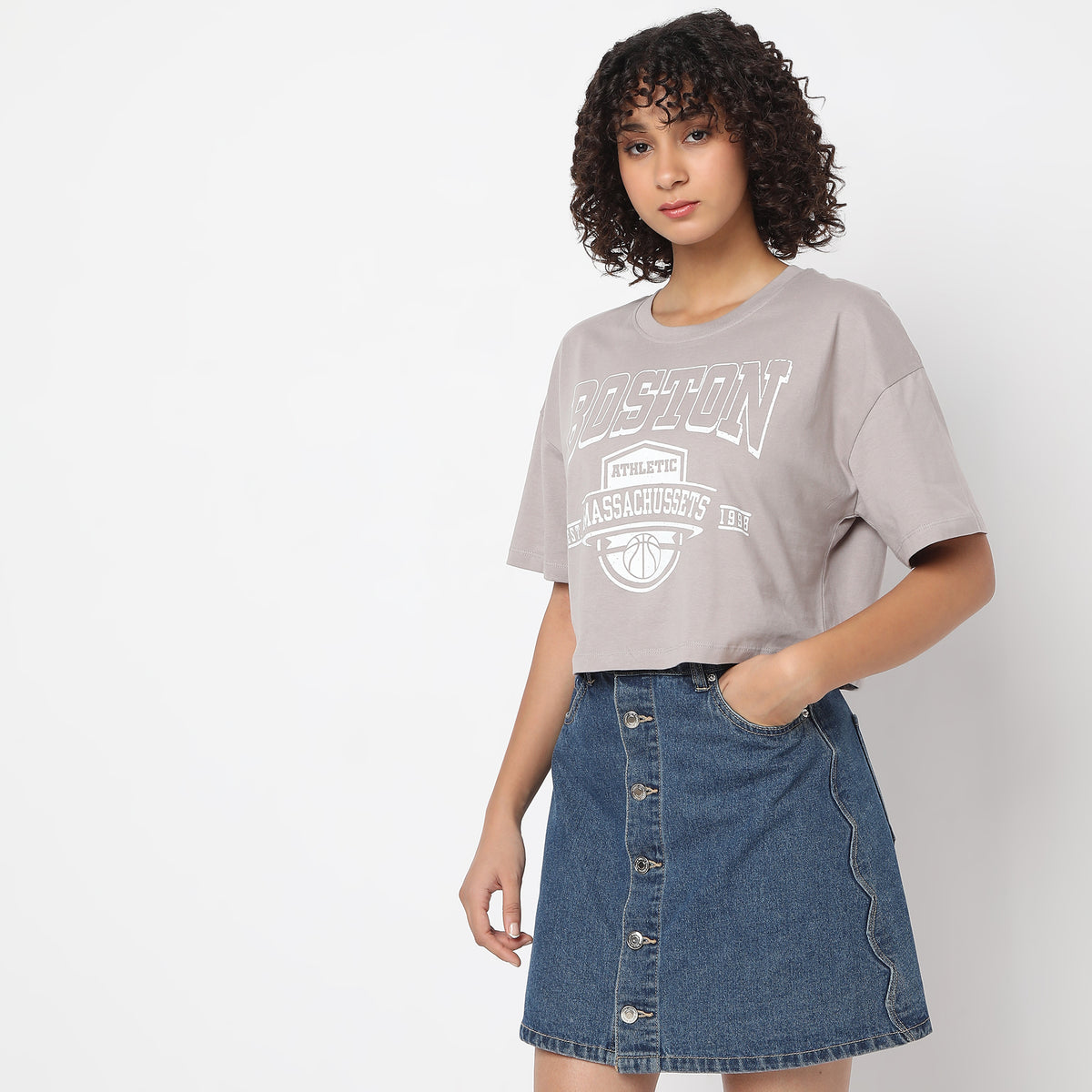 Boxy Fit Printed T-Shirt