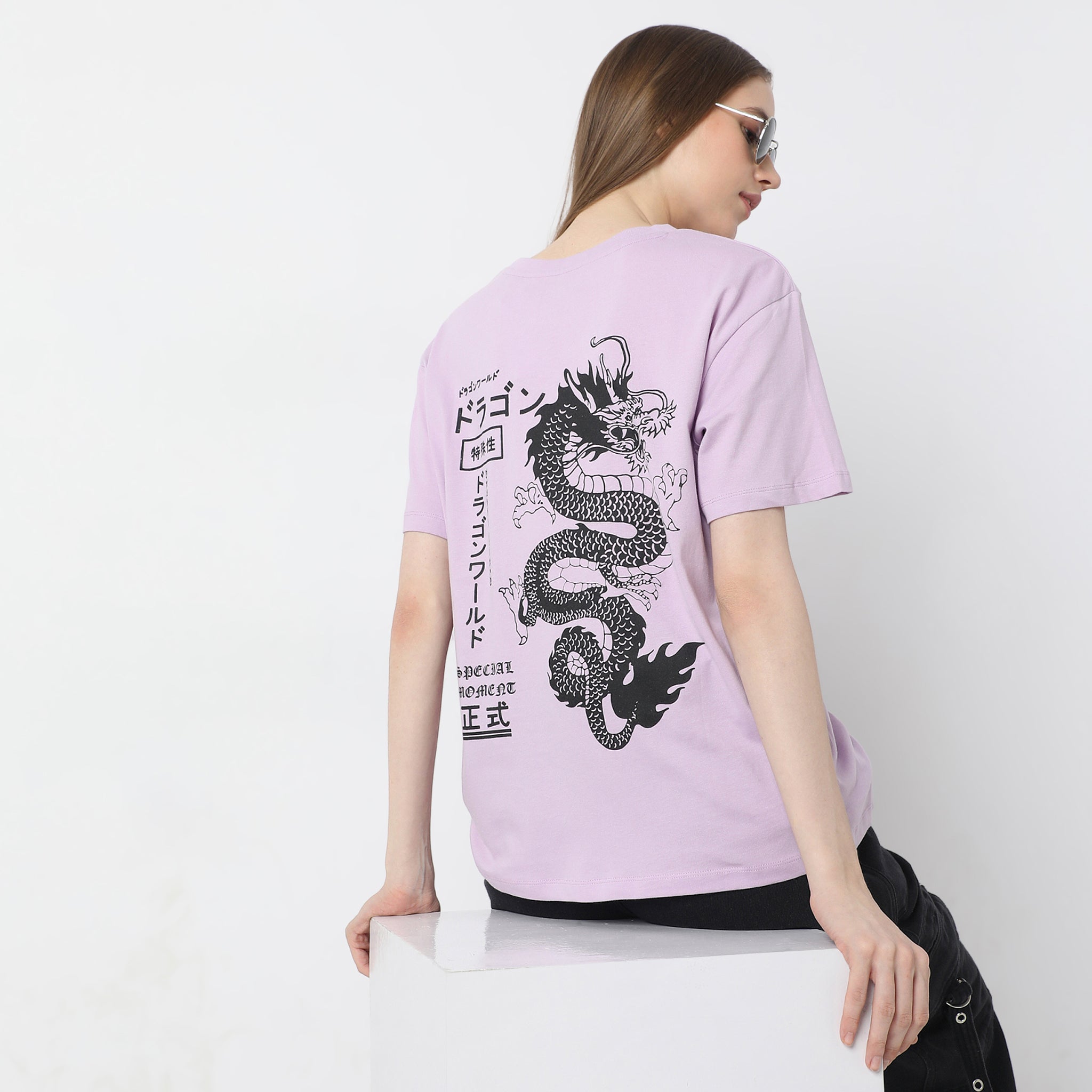 Oversized Front & Back Print T-Shirt