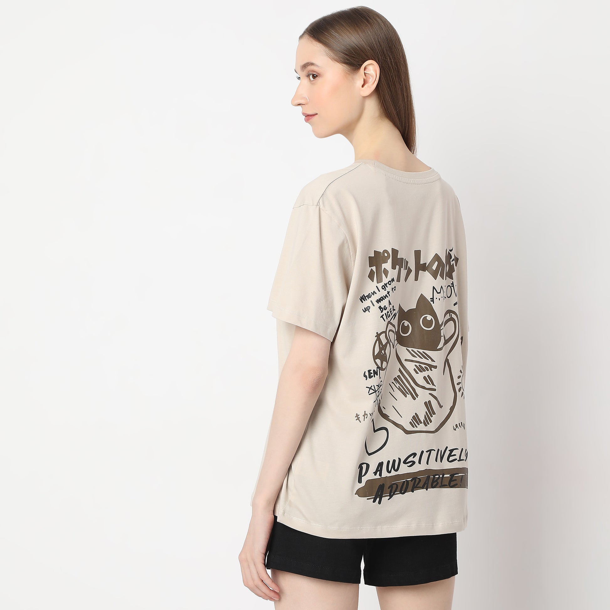 Betty Oversized Front Graphic T-Shirt