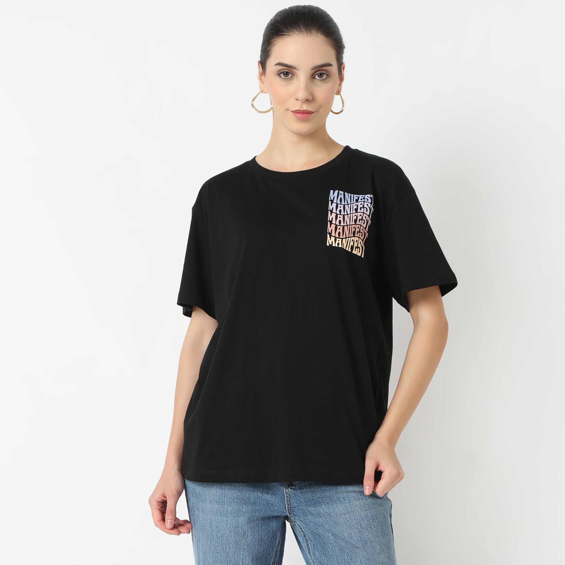 Oversize Graphic Round Neck T-Shirt