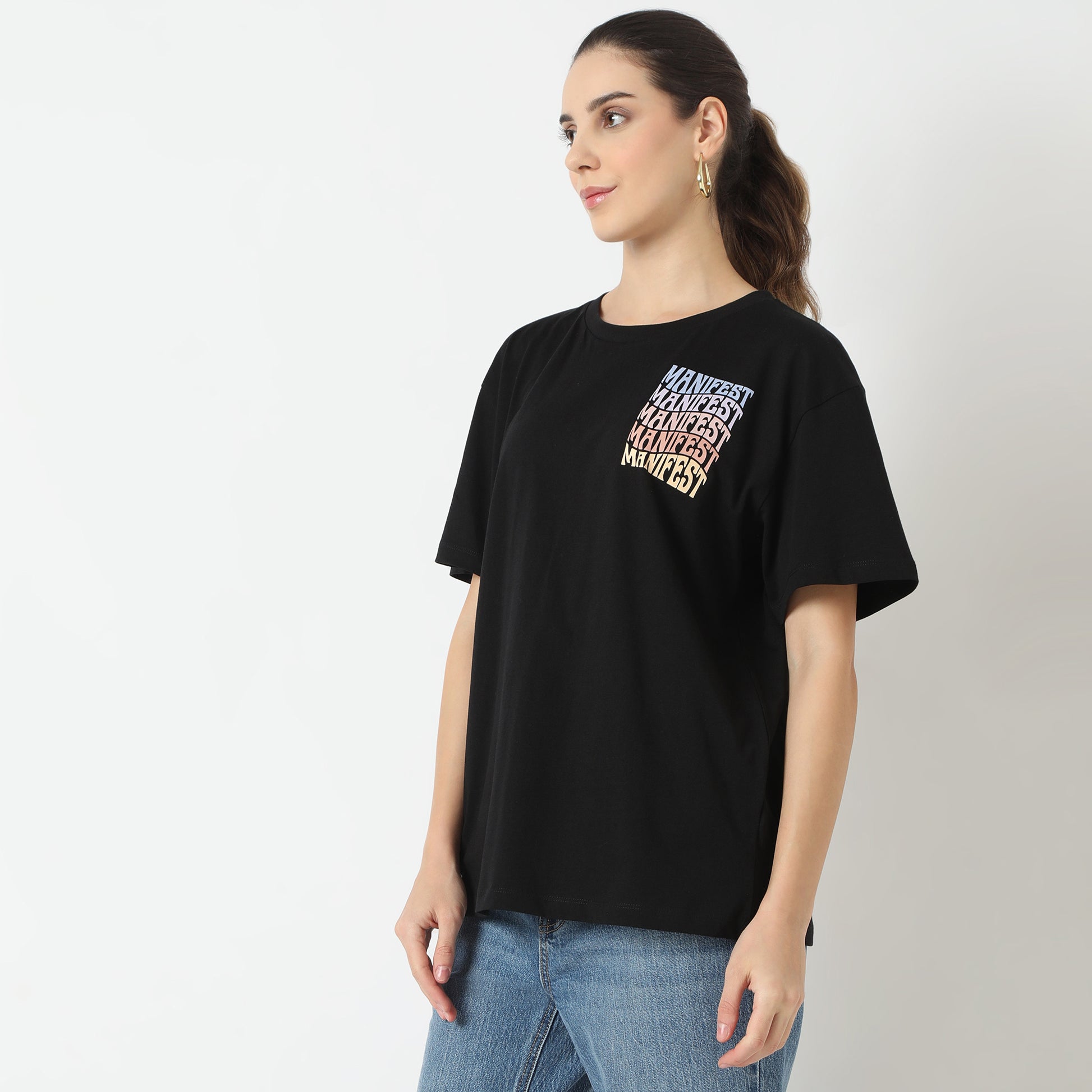 Oversize Graphic Round Neck T-Shirt