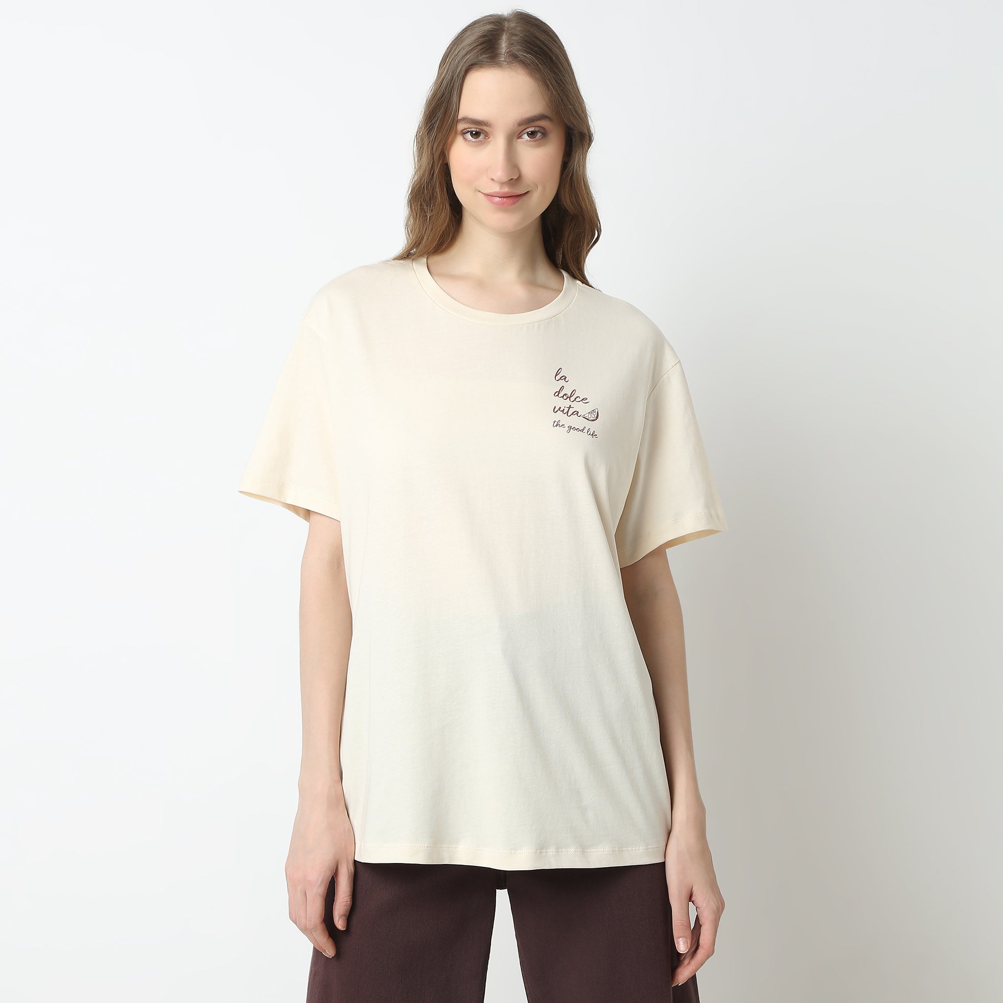 Oversize Graphic Round Neck T-Shirt