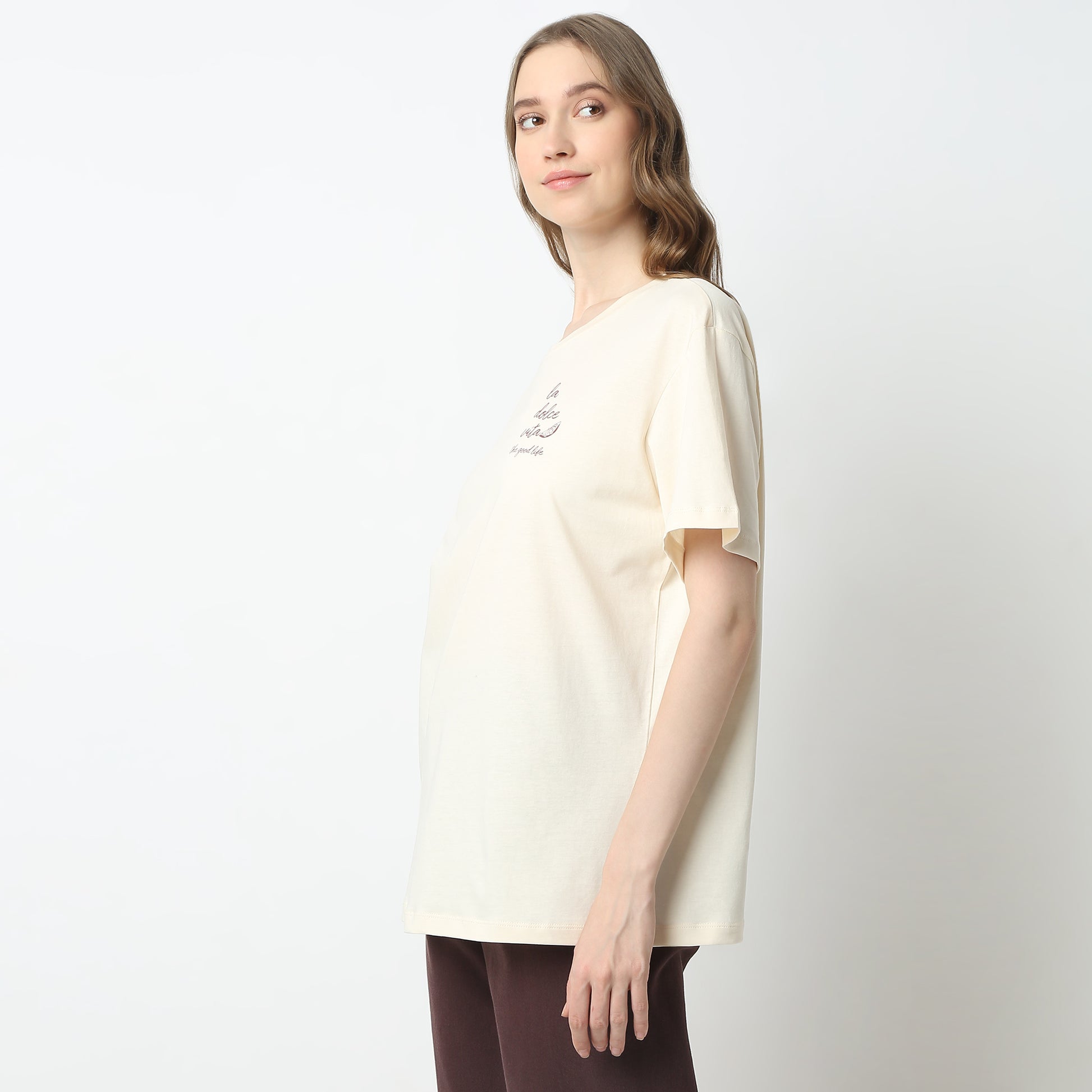 Oversize Graphic Round Neck T-Shirt