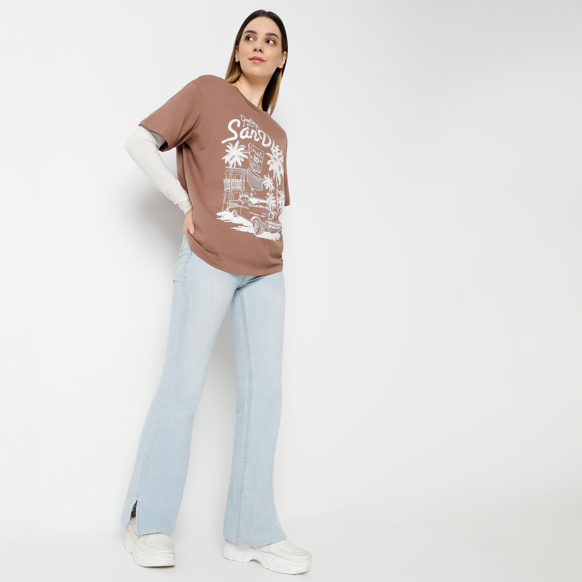 Oversize Graphic Regular Length T-Shirt