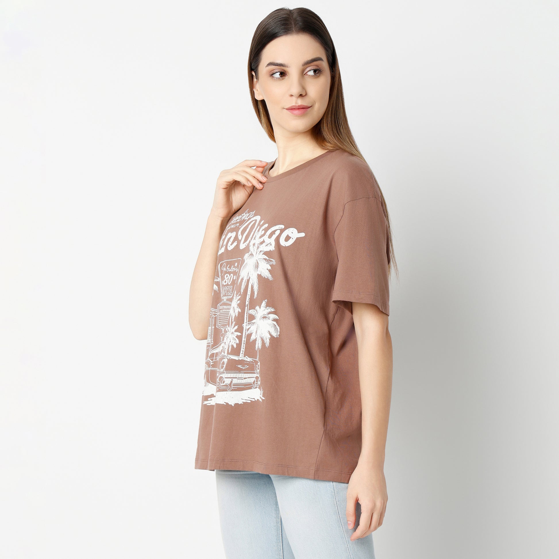 Oversize Graphic Regular Length T-Shirt