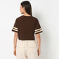 Round Neck Half Sleeve Boxy Fit  Graphic Crop T-Shirt