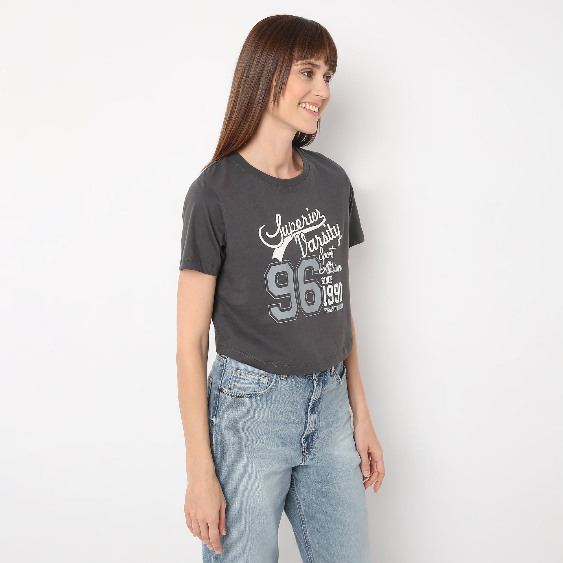 Regular Fit Graphic Round Neck T-Shirt