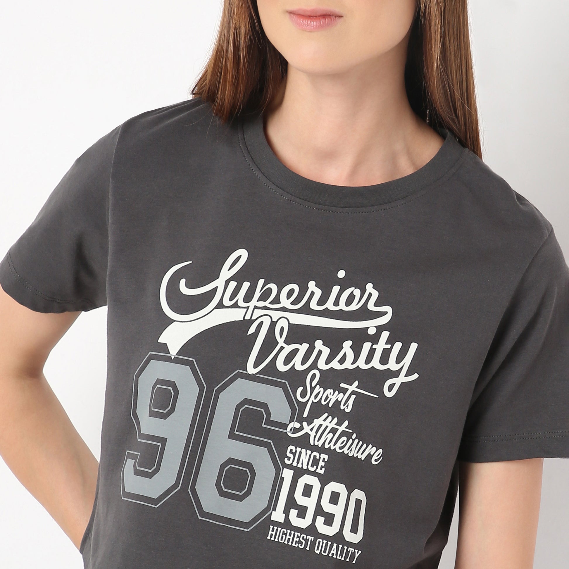 Regular Fit Graphic Round Neck T-Shirt