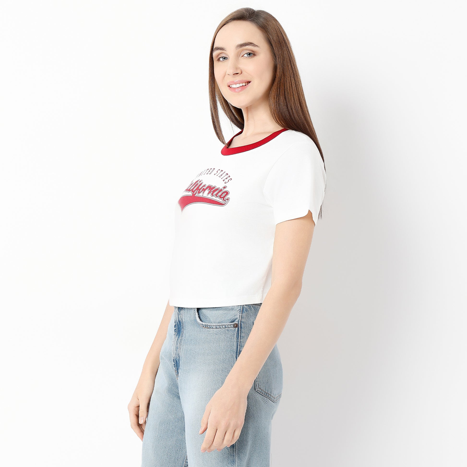 Regular Fit Graphic Round Neck T-Shirt