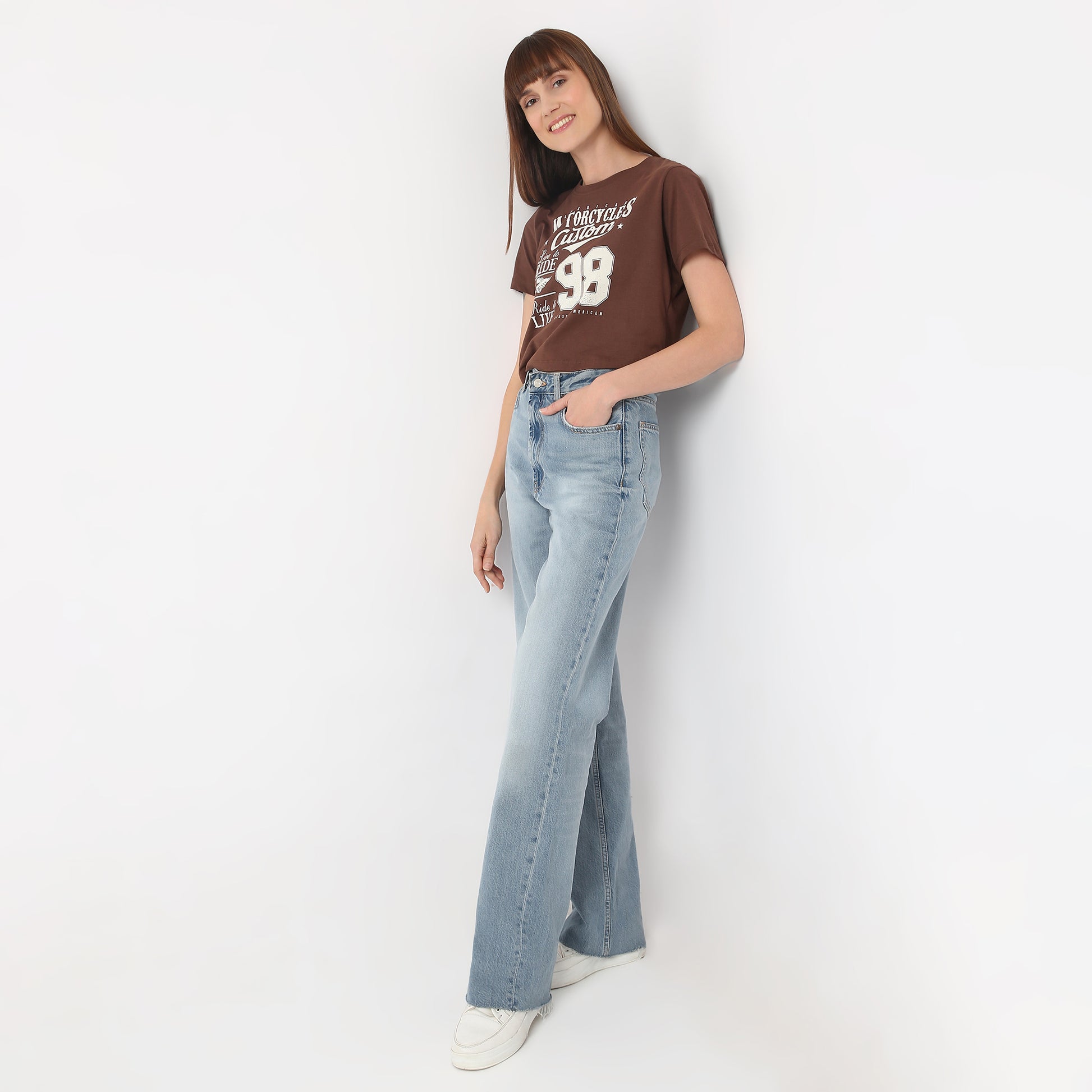 Regular Fit Graphic Round Neck T-Shirt