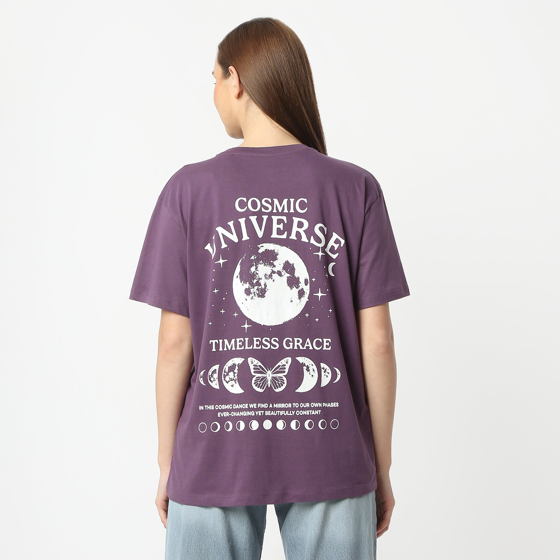 Oversize Graphic Round Neck Regular Length T-Shirt