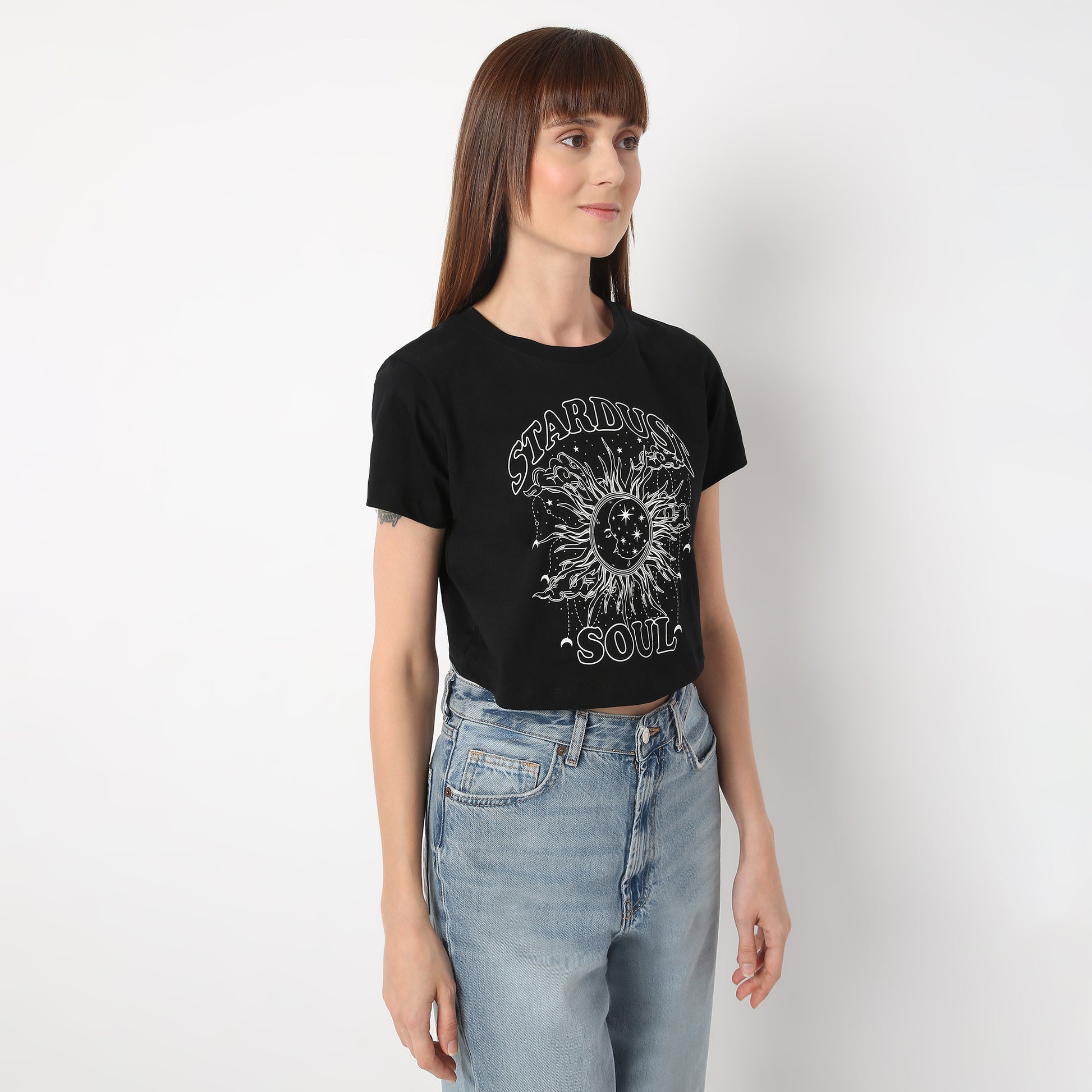 Regular Fit Graphic Round Neck T-Shirt