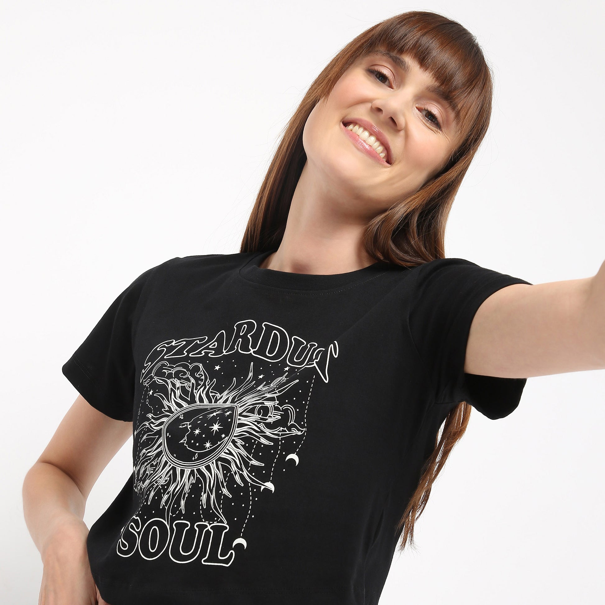 Regular Fit Graphic Round Neck T-Shirt