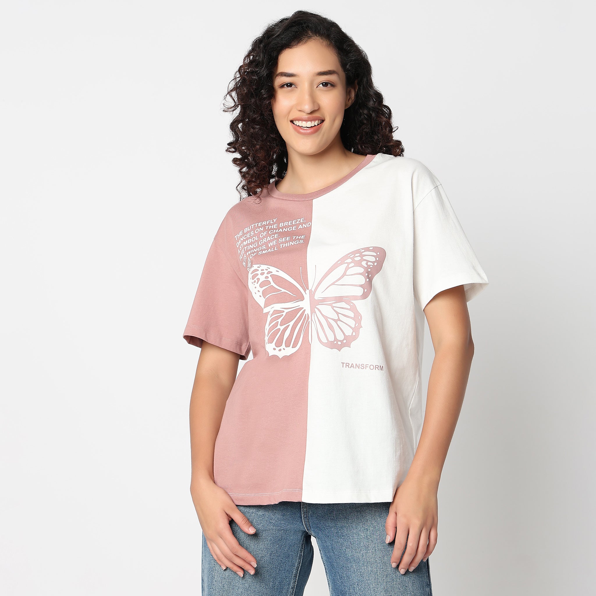 Betty Oversized T-Shirt with Front Graphic Print