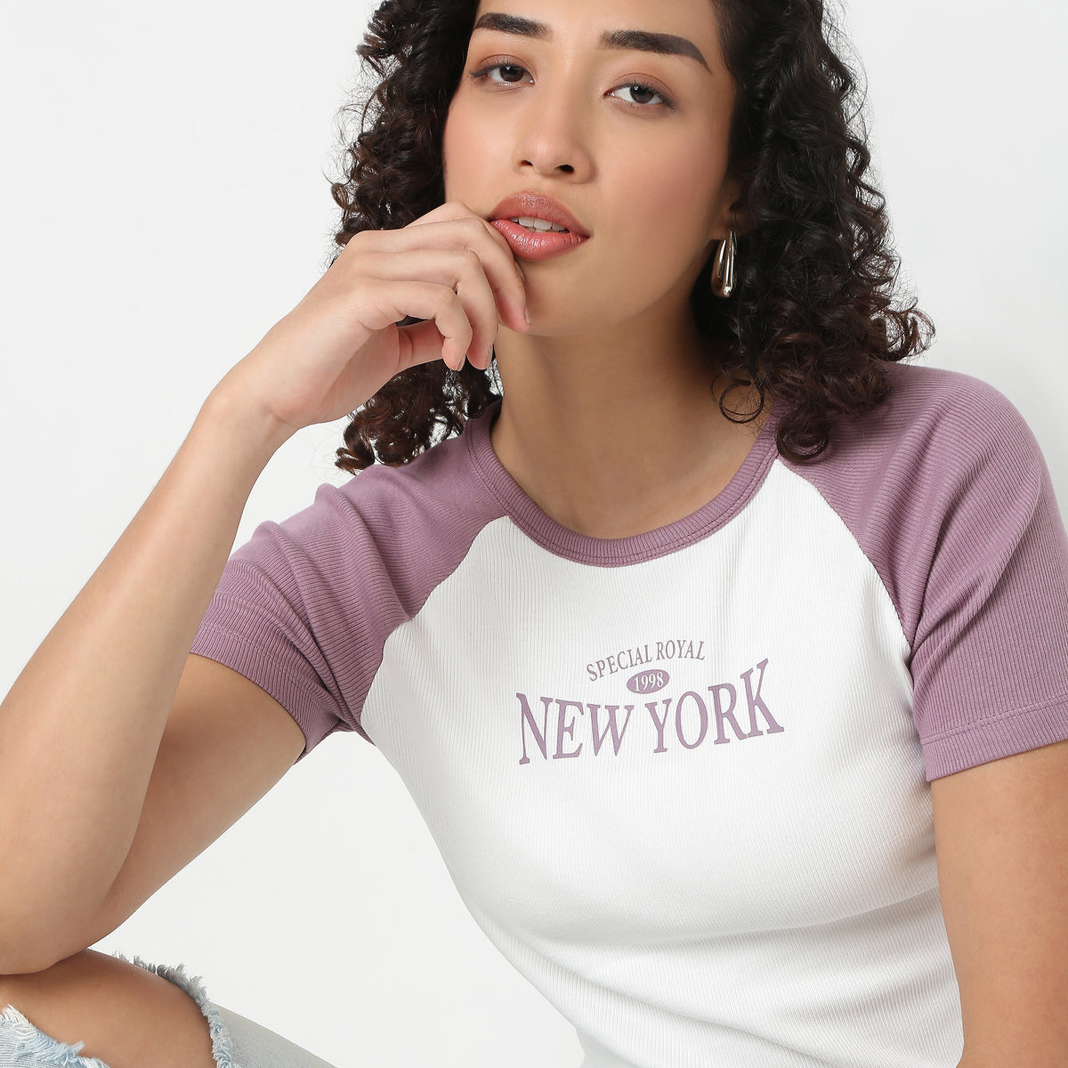 Betty Graphic Tee with Fitted Raglan