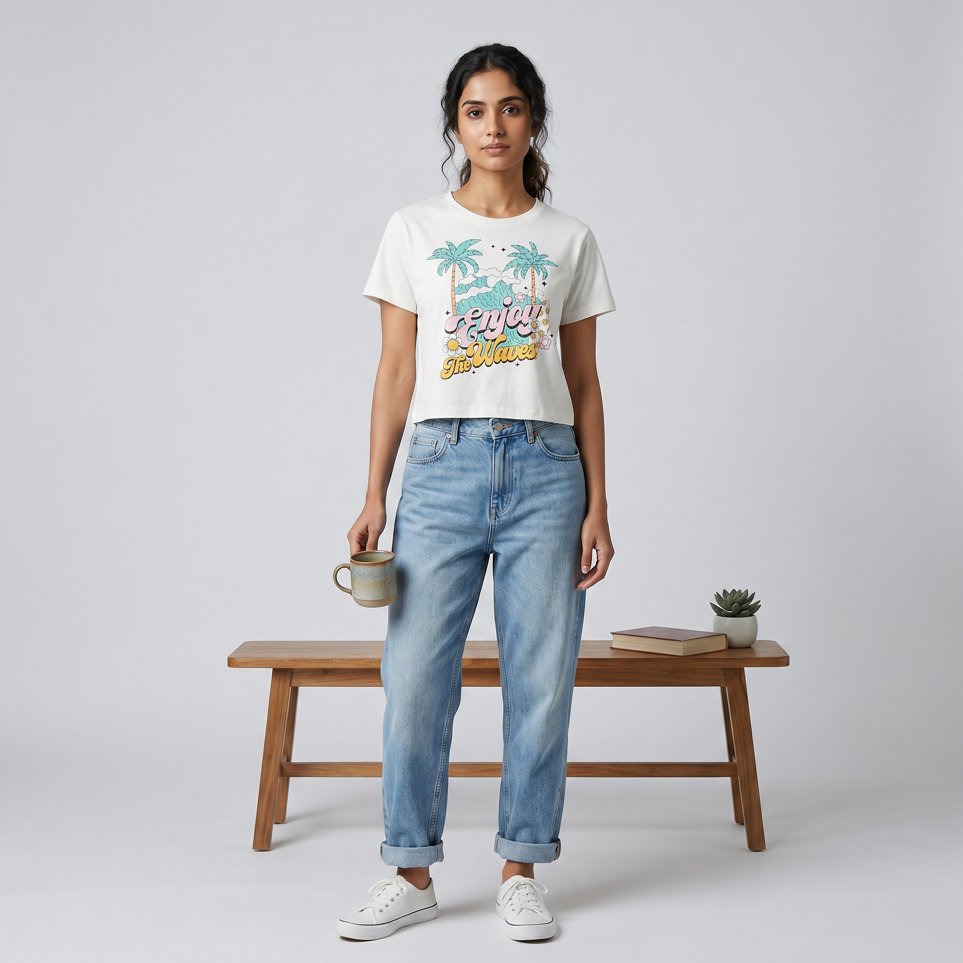 Cotton Graphic Crop T-Shirt