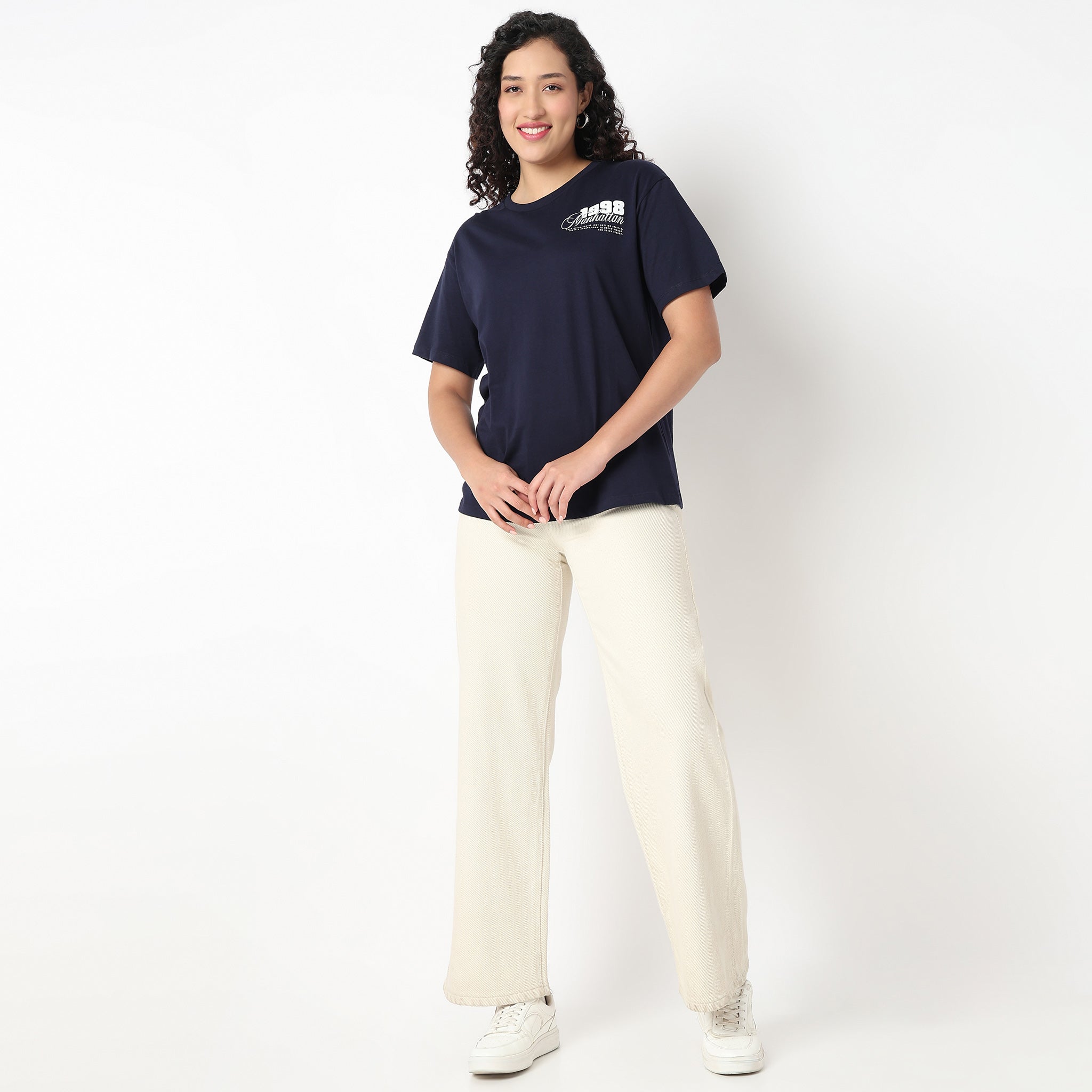 Round Neck Back Print Tees