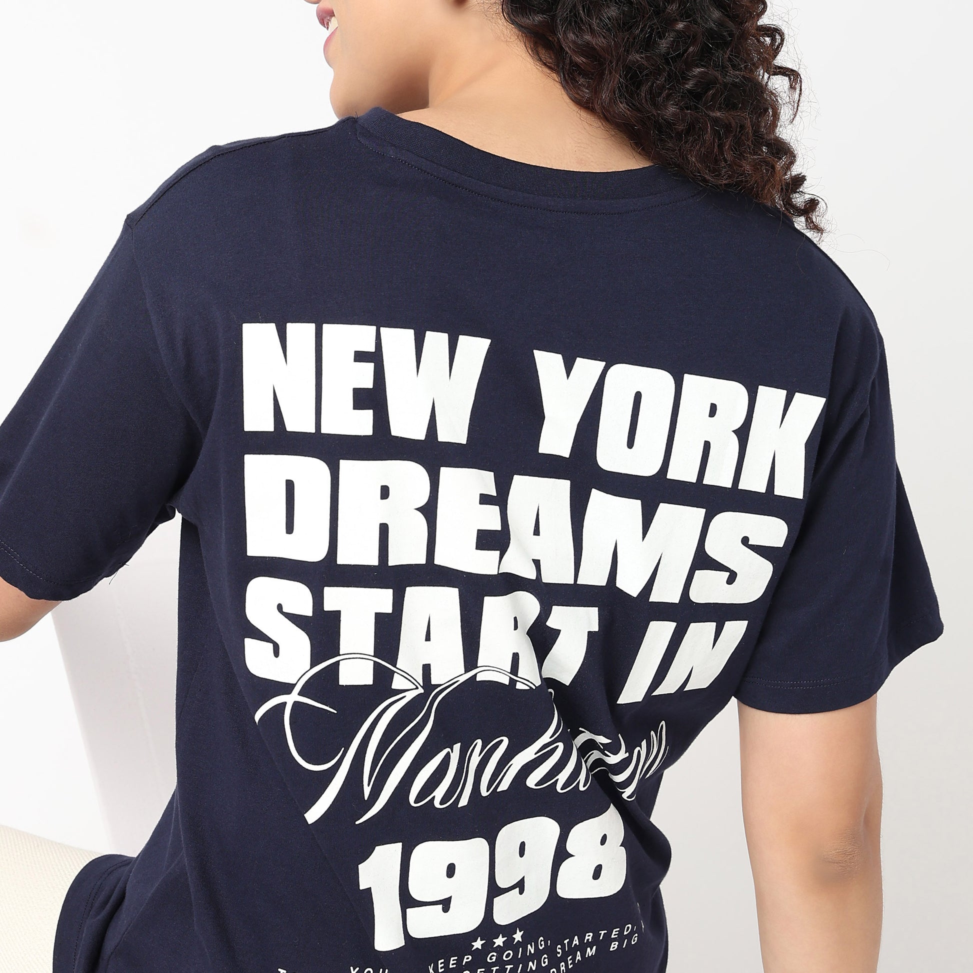 Round Neck Back Print Tees