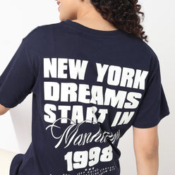 Round Neck Back Print Tees