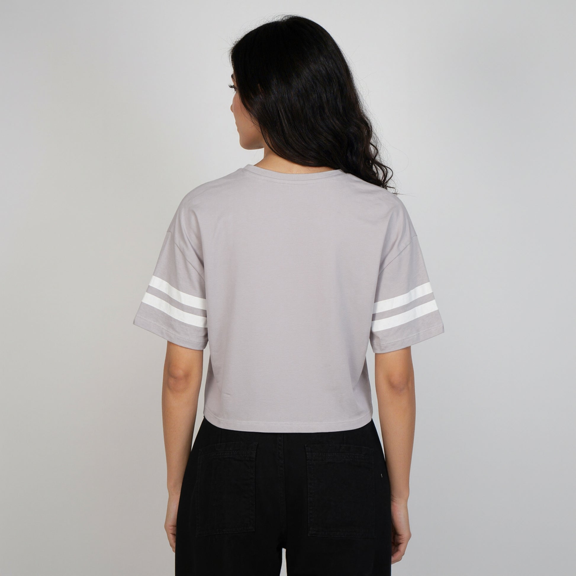 Cotton Graphic Crop Boxy T-Shirt