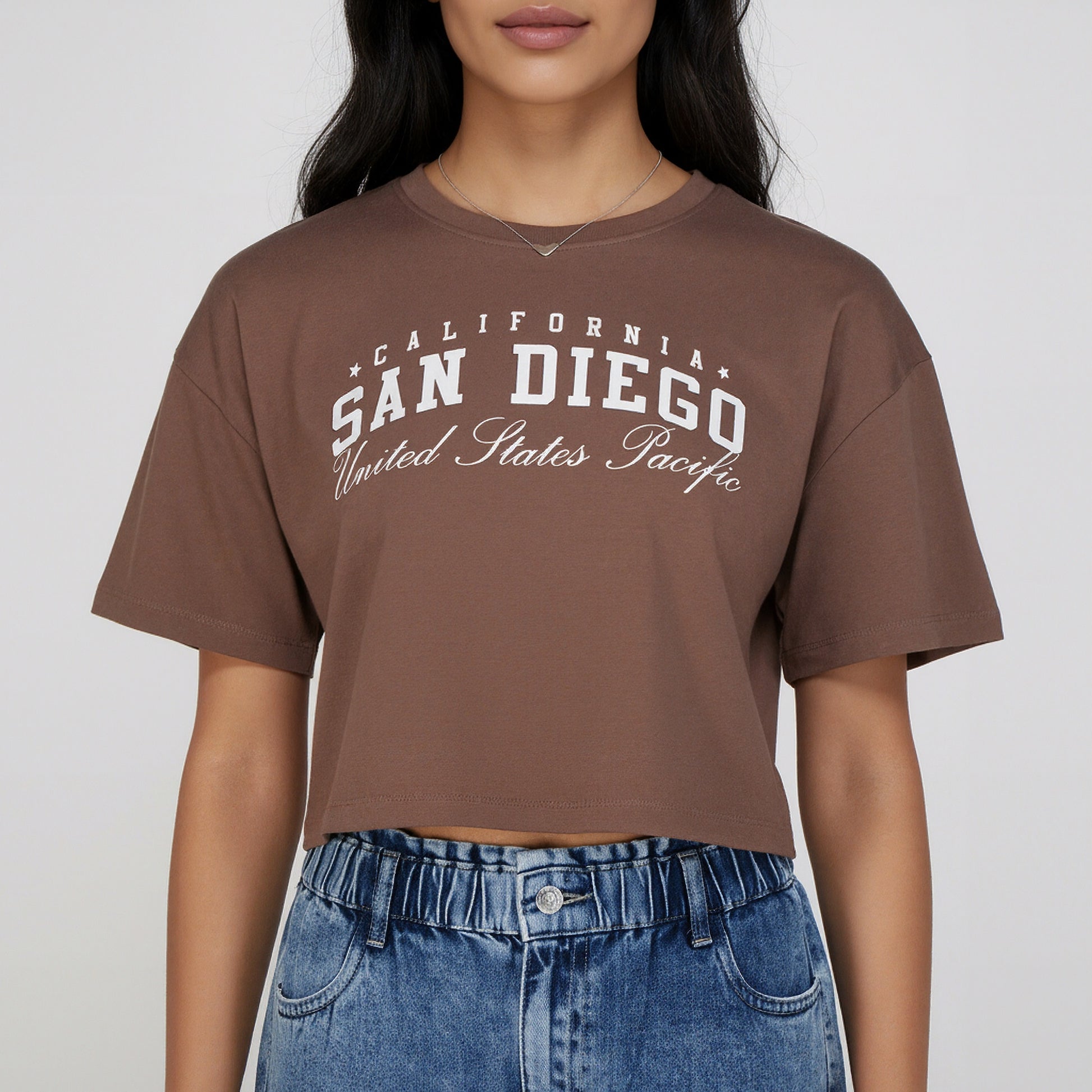 Cotton Graphic Crop Boxy T-Shirt