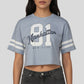 Oversize Cotton Graphic Crop T-Shirt