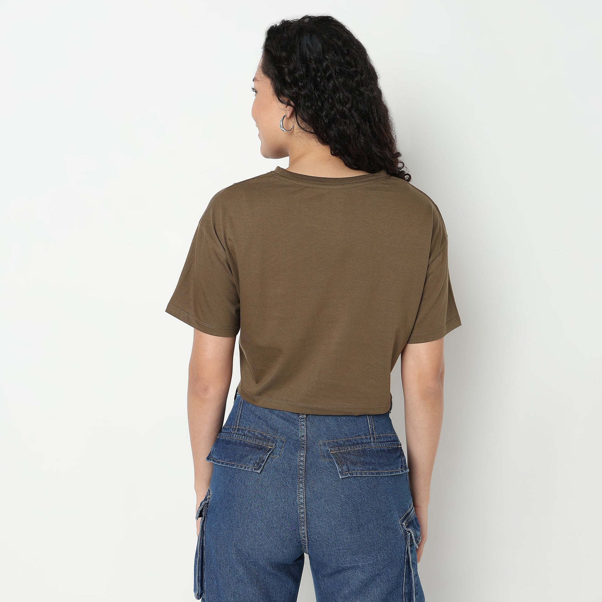 Buy Women Boxy Fit Graphic Short Sleeve T-Shirt  - Style Union