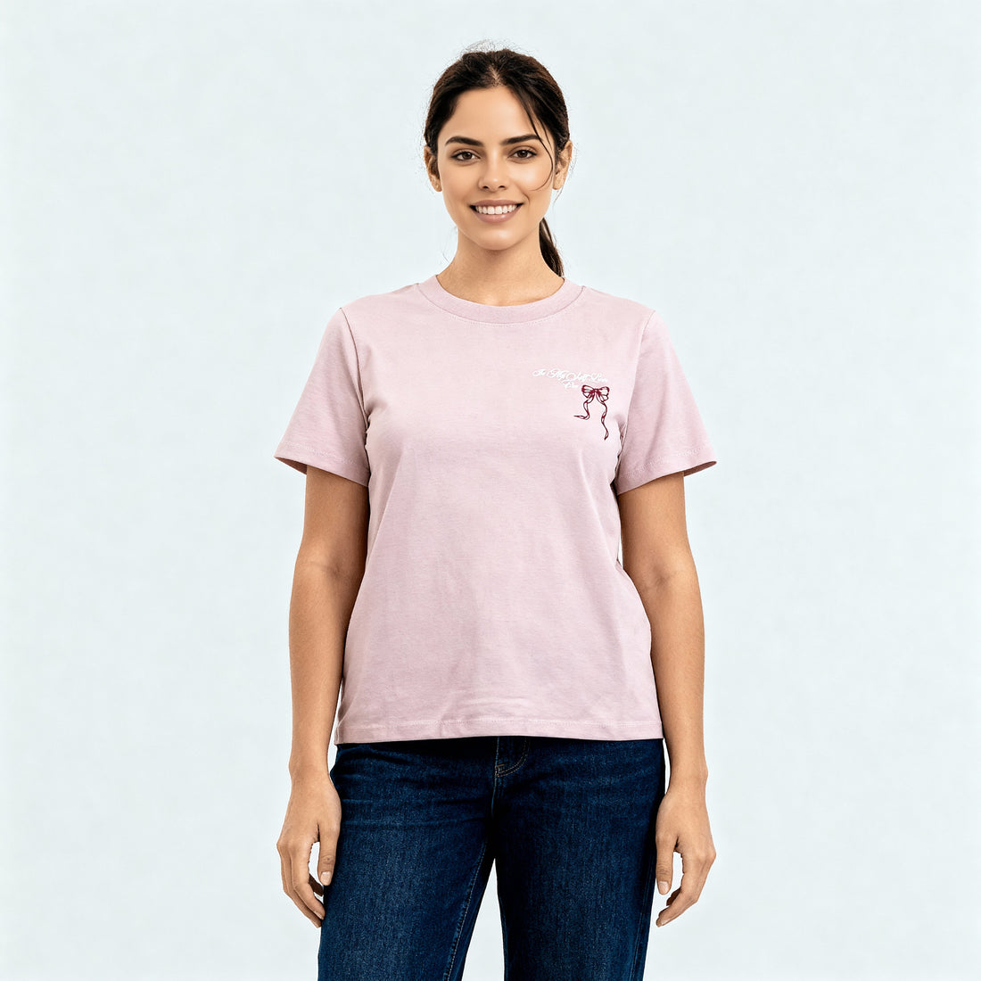 Knitted Graphic Slim Fit T-Shirt