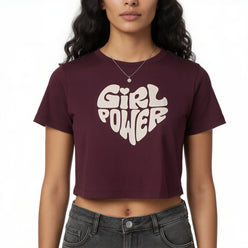 Slim Fit Cotton Graphic Crop T-Shirt