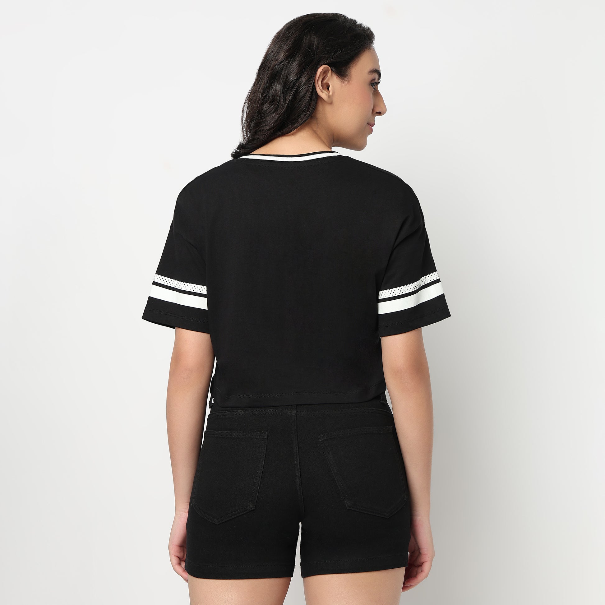 V-Neck Cropped T-Shirt