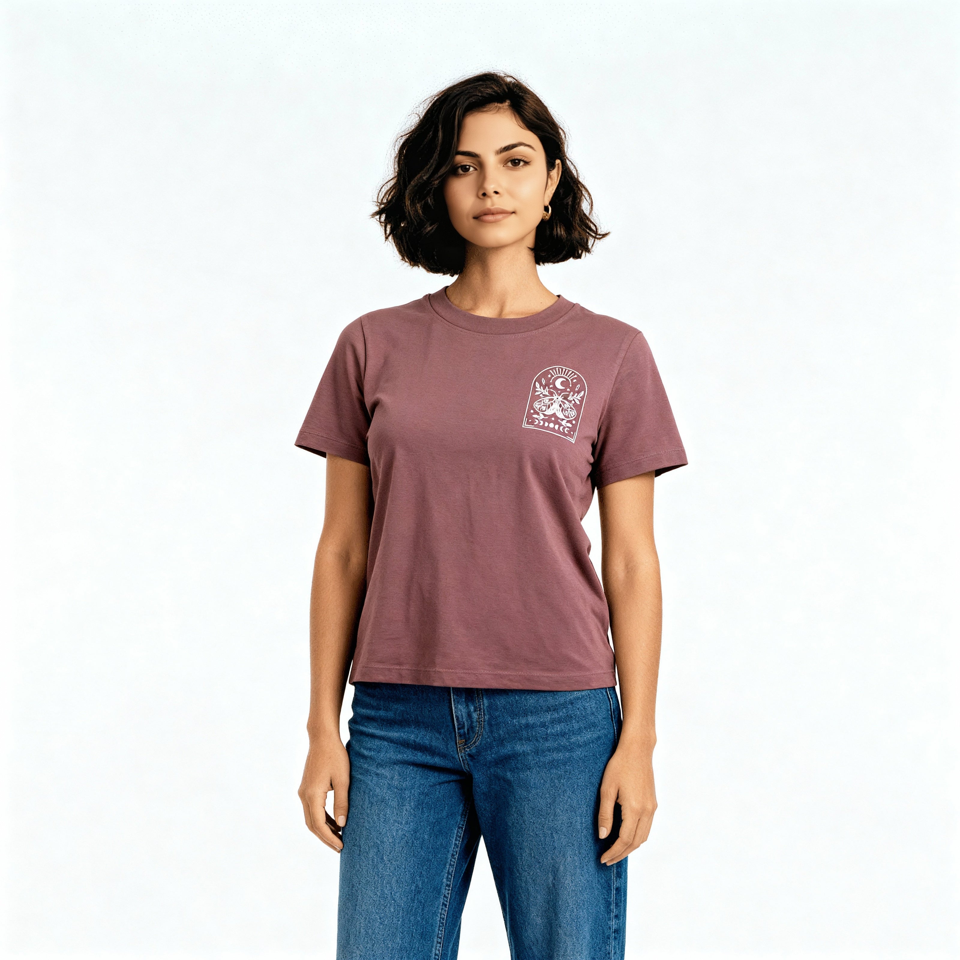 Knitted Printed Slim Fit T-Shirt