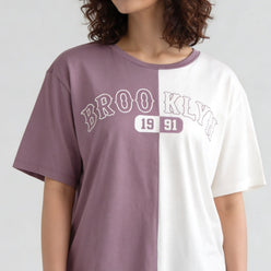 Cotton Graphic Longline Oversize T-Shirt