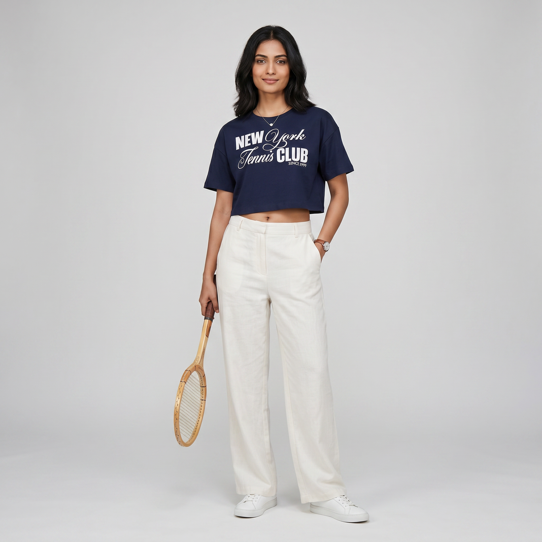 Cotton Graphic Crop T-Shirt