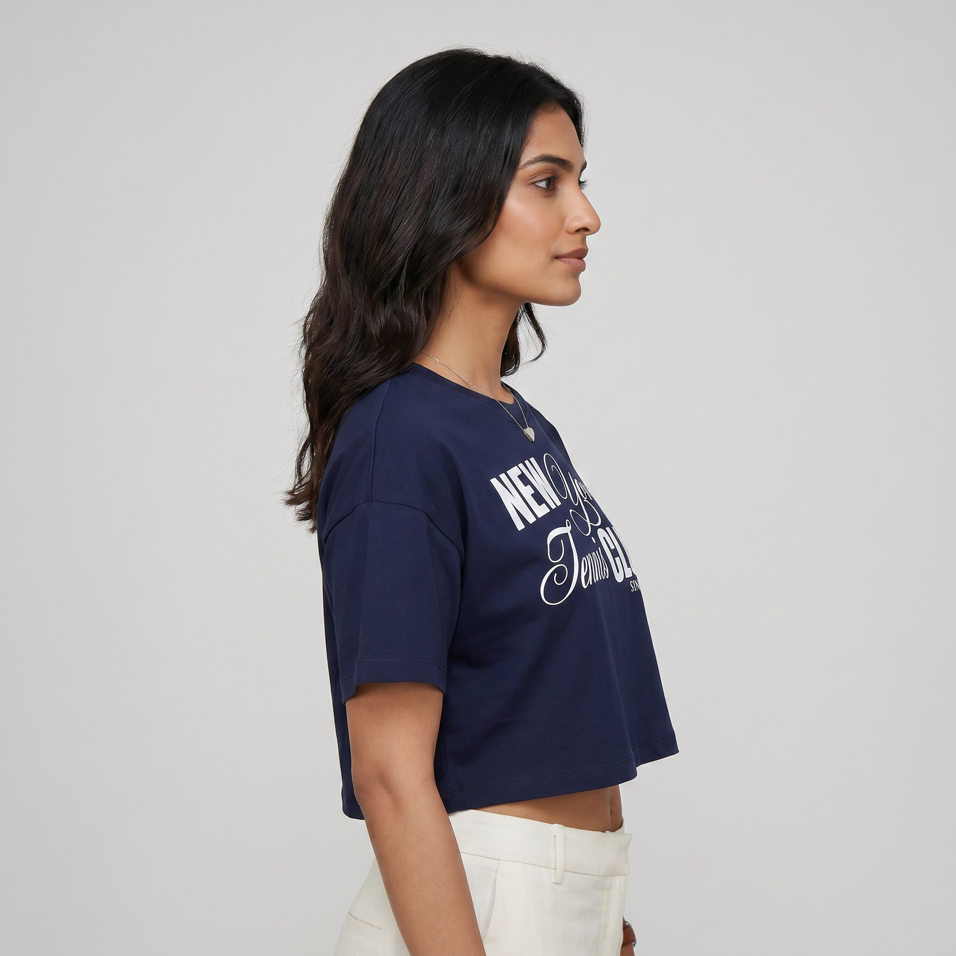 Cotton Graphic Crop T-Shirt