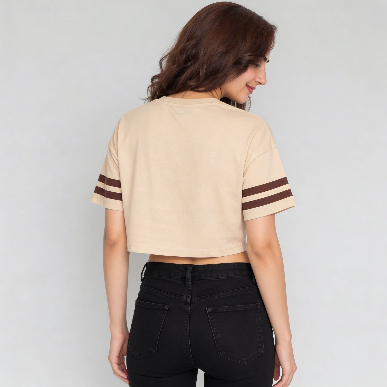 Cotton Graphic Boxy Fit Crop T-Shirt