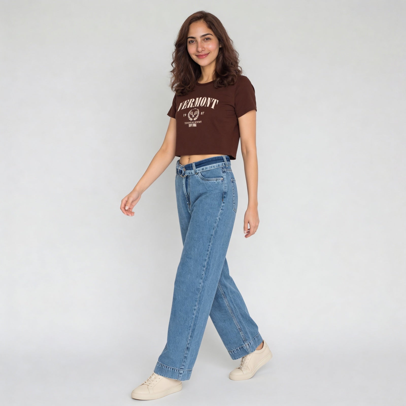 Cotton Graphic  Short Fit Crop T-Shirt