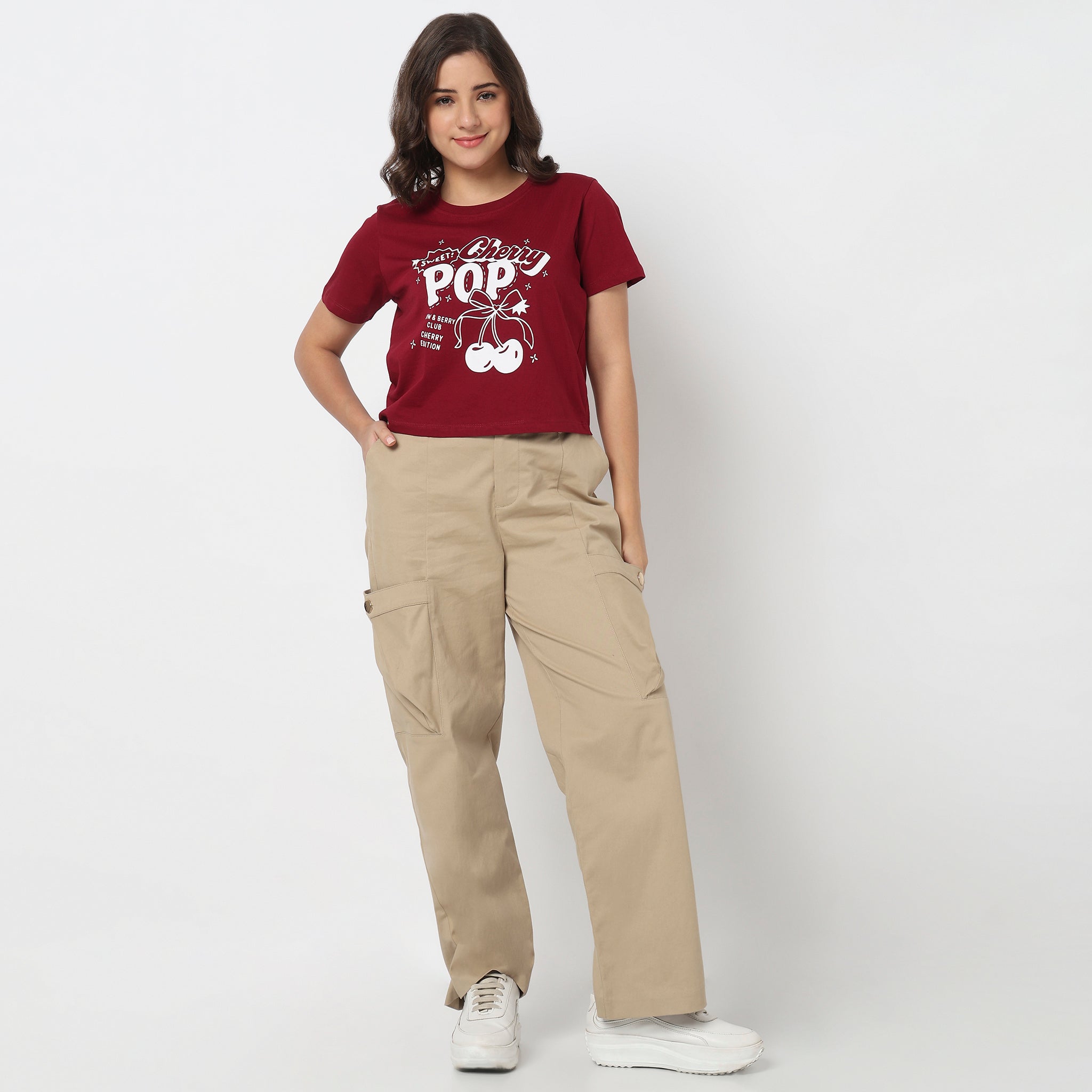 Cotton Crew Neck Graphic T-Shirt