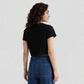 Graphic Crew Neck Cropped T-Shirt